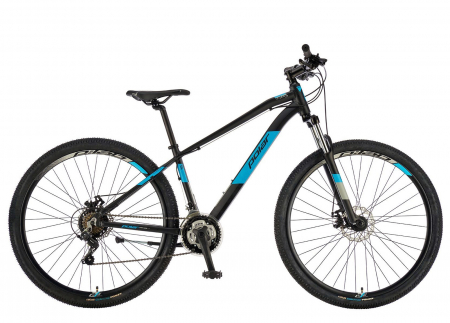 BICICLETE MTB-HT - Bicicleta MTB-HT 29" POLAR Mirage Sport, cadru aluminiu 16.5", manete secventiale, frane disc, 21 viteze, negru/albastru