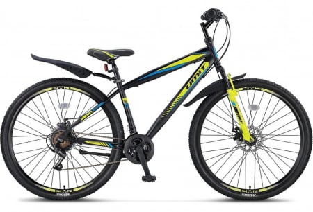 RESIGILATE - RESIGILAT - Bicicleta MTB-HT 29" UMIT Faster, cadru otel 19", frane disc, 21 viteze, negru/lime