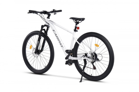 Bicicleta MTB-HT Carpat Pro Teen C26472A 26", Cadru Aluminiu, 21 Viteze, Echipare Shimano, Frane Disc Mecanice, Cabluri Integrate, Alb/gri [1]