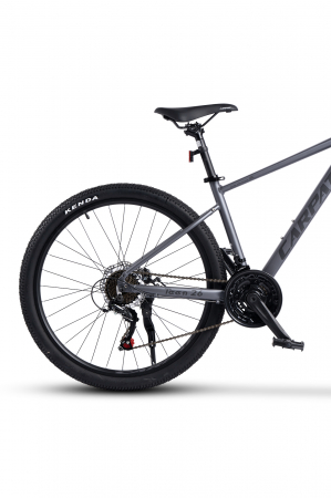 Bicicleta MTB-HT Carpat Pro Teen C27472A 27", Cadru Aluminiu, 21 Viteze, Echipare Shimano, Frane Disc Mecanice, Cabluri Integrate, Gri/Negru [3]
