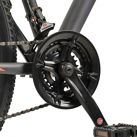 ﻿﻿Bicicleta MTB-HT 29" VELORS Challenge 2.9, cadru otel 18", manete secventiale, frane disc, 21 viteze, gri/portocaliu [7]