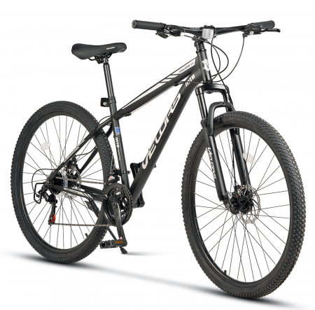 BICICLETE MTB-HT - ﻿﻿Bicicleta MTB-HT 29" VELORS Challenge 2.9, cadru otel 18", manete secventiale, frane disc, 21 viteze, negru/gri
