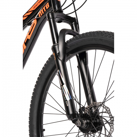 Bicicleta MTB-HT 26" VELORS Challenge 2.6, cadru otel 17", manete secventiale, frane disc, 21 viteze, negru/portocaliu [3]