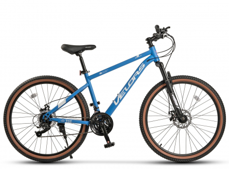 Bicicleta MTB-HT 27.5" VELORS Genius 2.7, cadru otel 18", frane disc, manete secventiale, 21 viteze, albastru/alb [1]
