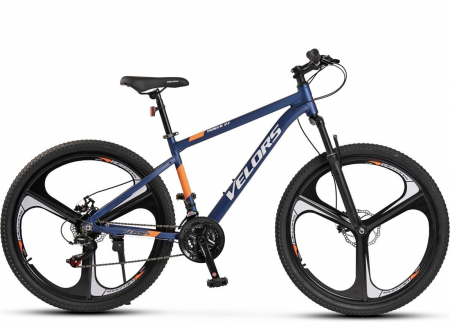 Bicicleta MTB-HT 27.5" VELORS Power 2.7, cadru aluminiu 17", jante magneziu, manete secventiale, frane disc, 21 viteze, albastru/portocaliu [1]