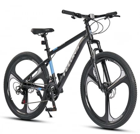 BICICLETE MTB-HT - Bicicleta MTB-HT 27.5" VELORS Power 2.7, cadru aluminiu 17", jante magneziu, manete secventiale, frane disc, 21 viteze, negru/albastru