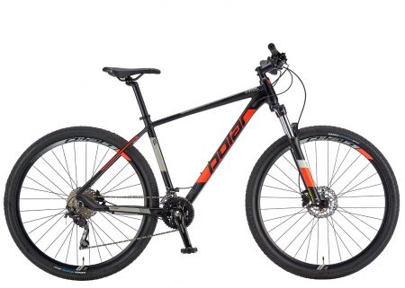BICICLETE MTB-HT - Bicicleta MTB-HT 29" POLAR Tsunami, cadru aluminiu 19.5", manete secventiale, frane hidraulice, 20 viteze, negru/portocaliu