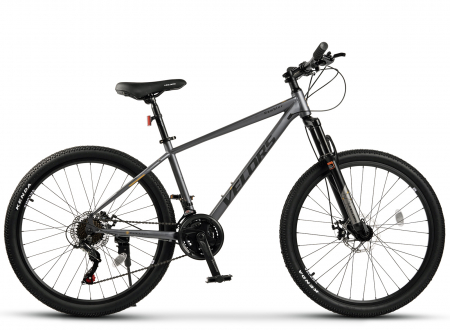 Bicicleta MTB-HT 26" VELORS Rambler, cadru otel 17", manete secventiale, frane disc, 21 viteze, gri/negru [1]