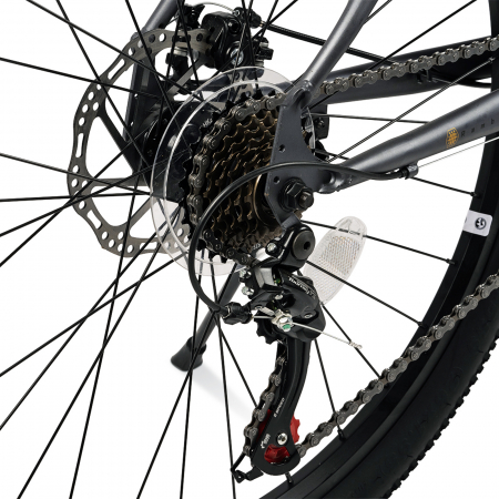 Bicicleta MTB-HT 26" VELORS Rambler, cadru otel 17", manete secventiale, frane disc, 21 viteze, gri/negru [9]