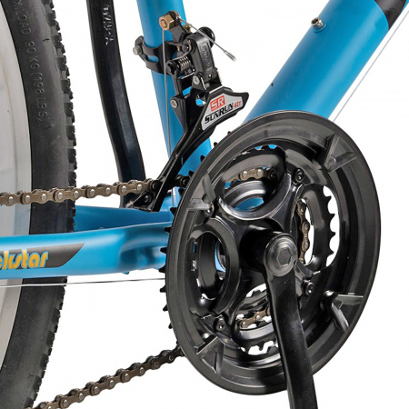 Bicicleta MTB-HT 26" VELORS Rockstar, cadru otel 17", manete index, frane V-Brake, 21 viteze, albastru [5]