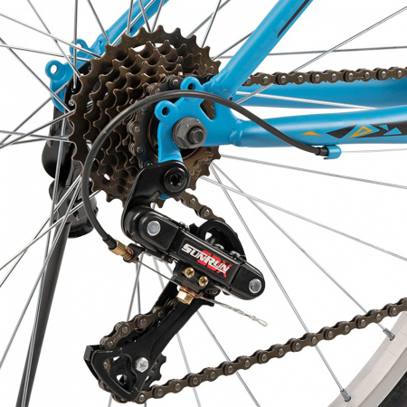 Bicicleta MTB-HT 26" VELORS Rockstar, cadru otel 17", manete index, frane V-Brake, 21 viteze, albastru [6]