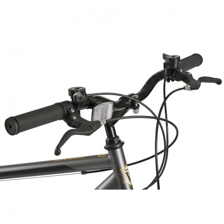 Bicicleta MTB-HT 26" VELORS Rockstar, cadru otel 17", manete index, frane V-Brake, 21 viteze, gri/negru [4]