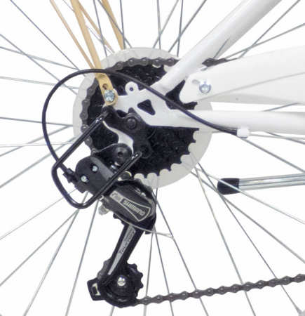 Bicicleta oras 24" BOTTARI Parma, cadru otel 17", frane V-Brake, 6 viteze, alb/bej [3]