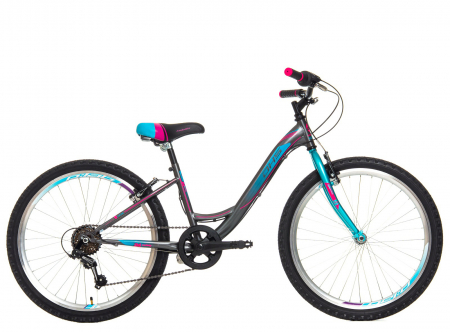 24" (varsta peste 10 ani) - Bicicleta oras 24" DHS Modesty, cadru otel 12.5", manete revoshift,  frane V-Brake, 6 viteze