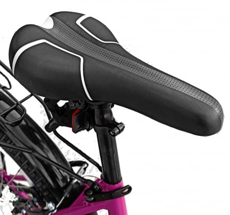 Bicicleta oras 24" RDB Matița, cadru otel 15", frane Disc/V-Brake, 21 viteze, roz [7]