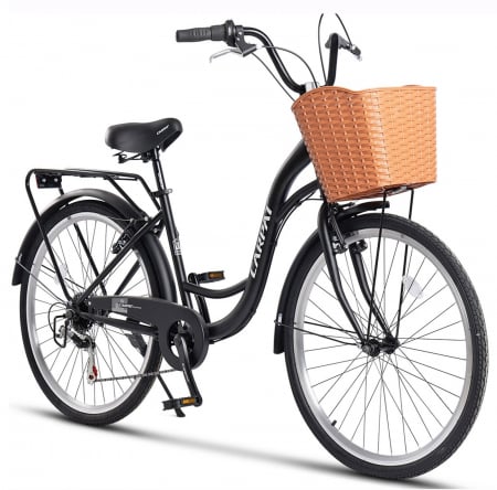 BICICLETE - Bicicleta oras 26" CARPAT City, cadru otel, manete RevoShift, frane V-Brake, 7 viteze