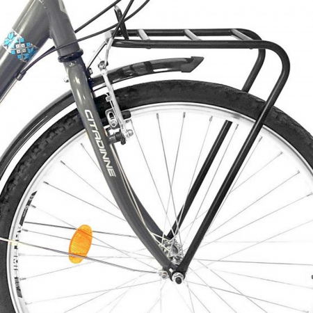 Bicicleta oras 26" DHS Citadinne 2634, cadru otel 18", frane V-Brake, 6 viteze, gri/albastru [2]