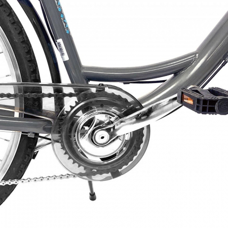 Bicicleta oras 26" DHS Citadinne 2634, cadru otel 18", frane V-Brake, 6 viteze, gri/albastru [4]