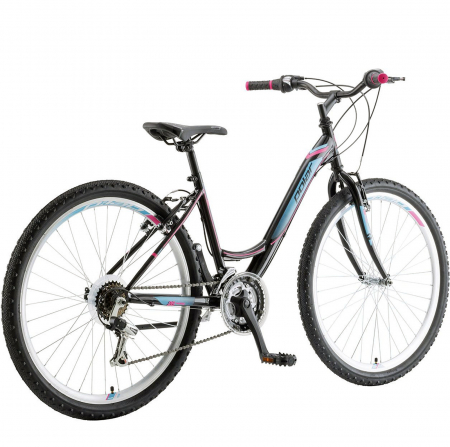 Bicicleta oras 26" POLAR Modesty, cadru otel 17", frane V-Brake, 18 viteze, negru/roz [2]