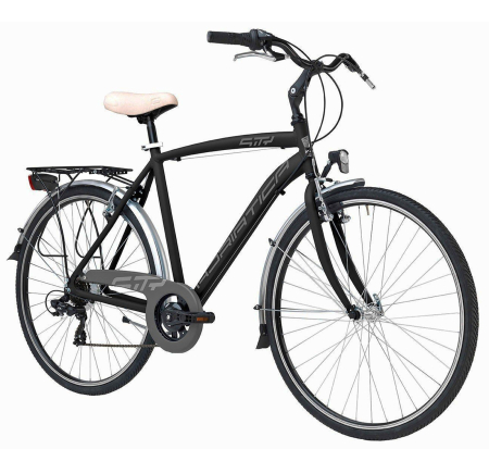 BICICLETE ORAS-TREKKING - Bicicleta oras 28" ADRIATICA Sity 3 Man, cadru aluminiu 19.5", frane V-Brake, 6 viteze, negru