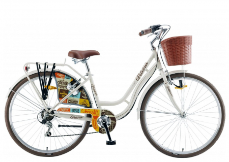 BICICLETE ORAS-TREKKING - Bicicleta oras 28" POLAR Grazia Retro 6S, cadru otel, manete revoshift, frane V-Brake, 6 viteze
