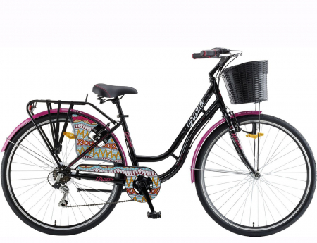 BICICLETE ORAS-TREKKING - Bicicleta oras 28" POLAR Grazia Retro 6S, cadru otel, manete revoshift, frane V-Brake, 6 viteze