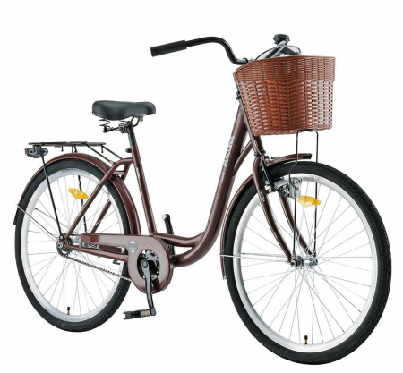 BICICLETE ORAS-TREKKING - Bicicleta oras 26" POLAR Maccina Avenue, cadru otel 18", frane V-Brake/torpedo, single speed, maro