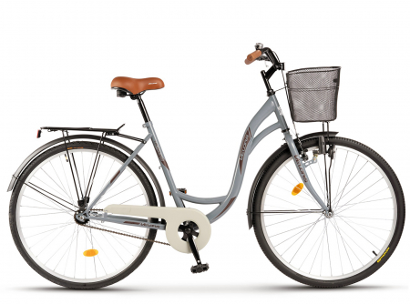 Bicicleta oras 28" VELORS Ukrayna 2894, cadru otel 20.5", frane V-Brake/torpedo, single speed, gri/maro [1]