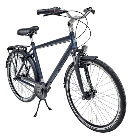PROMO - Bicicleta oras DEVRON Almeria Man, cadru aluminiu, manete revoshift, frane V-Brake hidraulice, 7 viteze, bleumarin