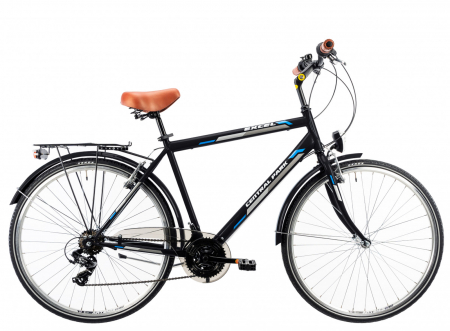 BICICLETE ORAS-TREKKING - Bicicleta oras 28" DHS Central Park 2853, cadru otel 21", frane V-Brake, 6 viteze, negru