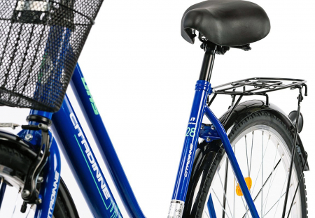 Bicicleta oras 28" CITADINNE 2812, cadru otel 20", frane V-Brake/torpedo, single speed, albastru [2]