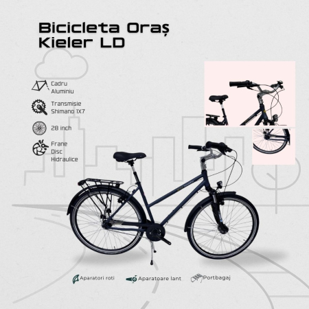 Bicicleta Oras Kieler LD - 28 Inch, M, Gri [4]