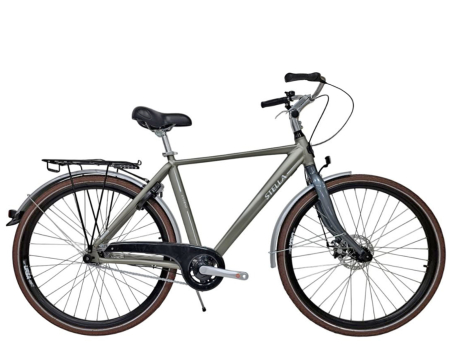 BICICLETE ORAS-TREKKING - Bicicleta oras STELLA Livorno 28081, cadru aluminiu, manete revoshift, frane mecanica disc/torpedo, 7 viteze, gri