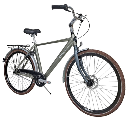 Bicicleta oras STELLA Livorno 28081, cadru aluminiu, manete revoshift, frane mecanica disc/torpedo, 7 viteze, gri [1]