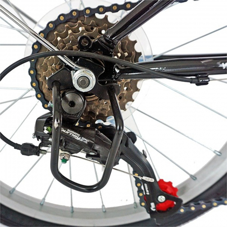 Bicicleta pliabila 20" VELORS Advantage, cadru otel, frane V-Brake, 6 viteze, negru/rosu [6]