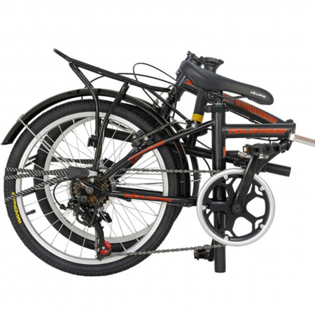 Bicicleta pliabila 20" VELORS Advantage, cadru otel, frane V-Brake, 6 viteze, negru/rosu [11]