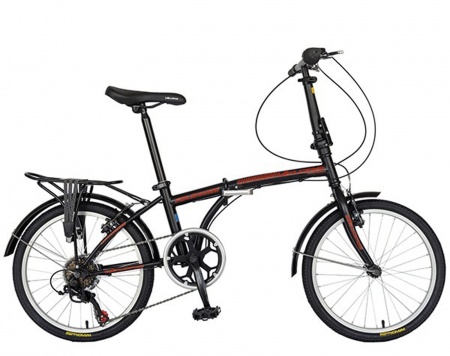 BICICLETE PLIABILE - Bicicleta pliabila 20" VELORS Advantage, cadru otel, frane V-Brake, 6 viteze, negru/rosu