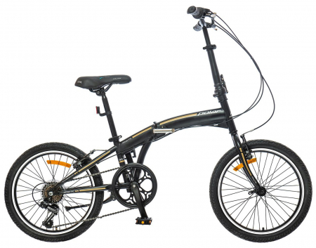 BICICLETE PLIABILE - Bicicleta pliabila 20" POLAR Practic 30, cadru otel, frane V-Brake, 6 viteze, negru
