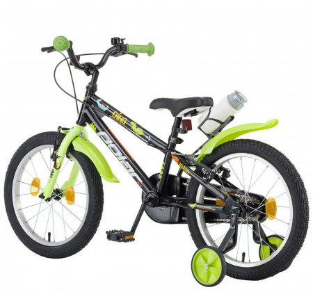 Bicicleta copii 18" POLAR Junior Dino, negru/verde, varsta 5-7 ani [2]