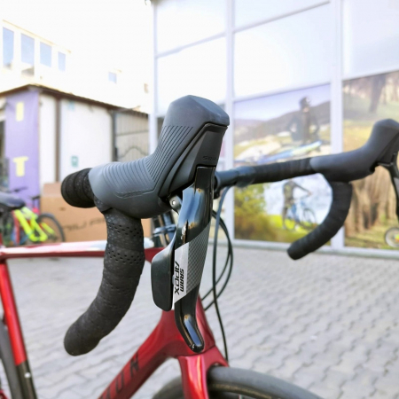 Bicicleta Road 28" RAYMON RaceRay 8.0, cadru carbon, manete ergopower, frane hidraulice, 12 viteze, rosu [3]