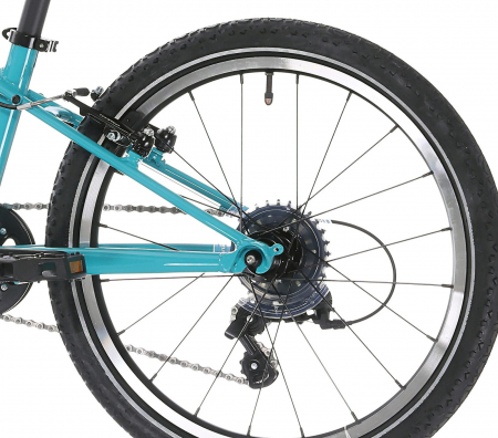 Bicicleta copii MTB-HT 20" ROCK MACHINE Thunder 20 VB, cadru aluminiu 10", manete revoshift, frane V-Brake, 7 viteze, Jade Blue [7]