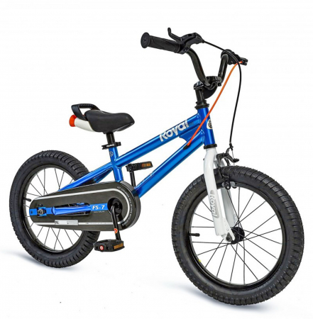 12" (varsta 2-4 ani) - Bicicleta copii 12" ROYAL BABY Freestyle 7.0 NF, albastru, varsta 3-5 ani