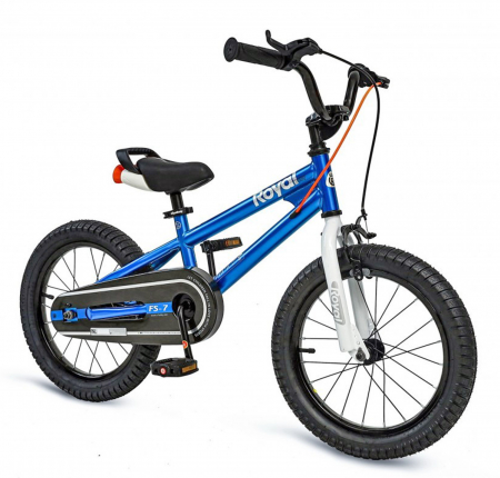 14" (varsta 3-5 ani) - Bicicleta copii 14" ROYAL BABY Freestyle 7.0 NF, albastru, varsta 3-5 ani