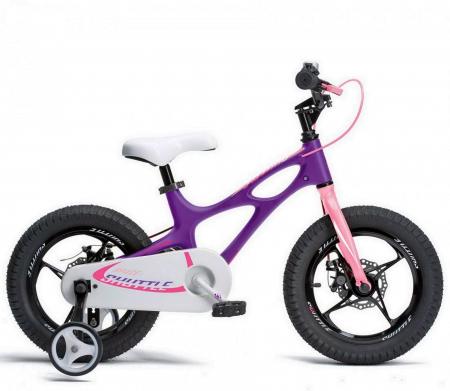 14" (varsta 3-5 ani) - Bicicleta copii 14" ROYAL BABY Space Shuttle, cadru si roti din magneziu, violet, varsta 3-5 ani