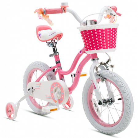 16" (varsta 4-6 ani) - Bicicleta copii 16" ROYAL BABY Star Girl, roz, varsta 4-6 ani