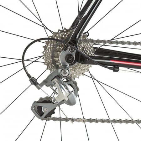 Bicicleta Road 28" DEVRON Urbio R4.8, cadru aluminiu 22", manete ergopower, frane V-Brake, 20 viteze, negru/rosu [5]