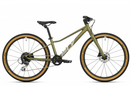 24" (varsta peste 10 ani) - Bicicleta MTB-HT 24" SUPERIOR F.L.Y., cadru aluminiu 11", frane hidraulice, manete secventiale, 8 viteze, olive