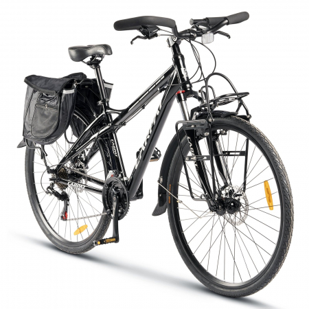 BICICLETE ORAS-TREKKING - Bicicleta Trekking 28" CARPAT 700C, cadru aluminiu 18", manete secventiale, frane disc, 21 viteze