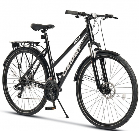 BICICLETE ORAS-TREKKING - Bicicleta Trekking 28" CARPAT Altay, cadru aluminiu 18", manete secventiale, frane disc, 21 viteze