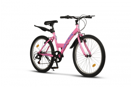 Bicicleta Trekking Rich R2430A 24", Fucsia/Albastru/Mov [1]